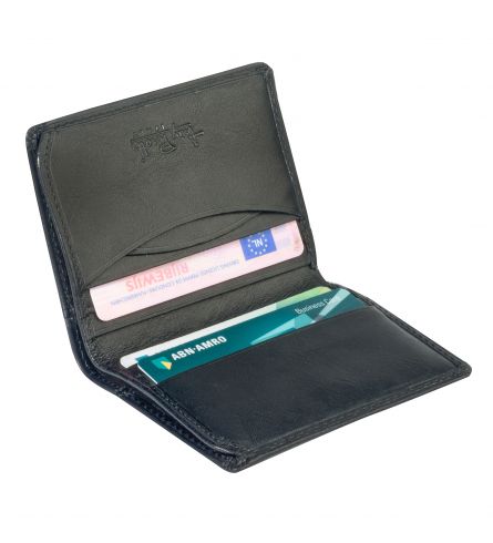 Tony Perotti Credit Card Wallet with Banknote Pocket Black