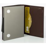 Ögon Cascade Zipper Wallet Titanium Dark Brown